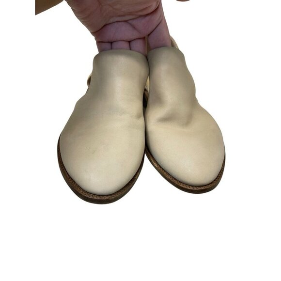 Lucky Brand Gennifa Cutout Stacked Heel Loafer In Stone Leather Size 10 - Picture 6 of 7